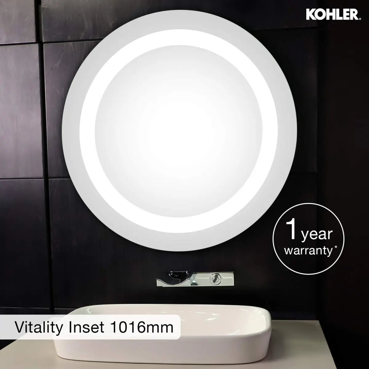 Kohler - K-22932IN-NA Vitality Circular Mirror 40" (101.6 cm) Diameter with Inset LED Lights