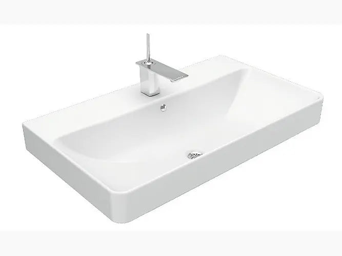 Kohler Wash Basin K-2749T-1-0 900mm vanity top with single faucet hole (white)