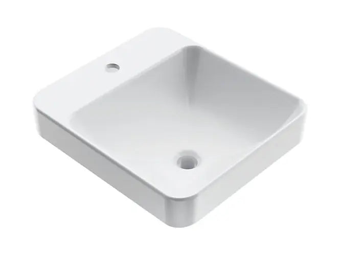 Kohler Basin K-75374IN-1-0 (Forefront) square vessel basin with single faucet hole white 413mm
