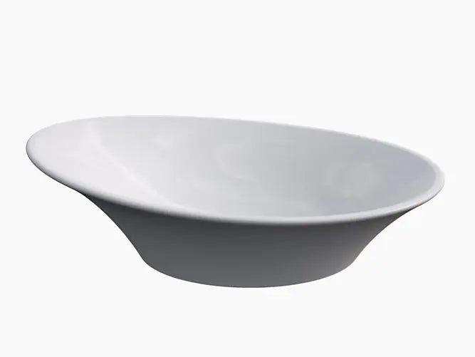 KOHLER K-77171IN-0 Veil Vessel Bathroom Basin Sink without Faucet Hole (White)