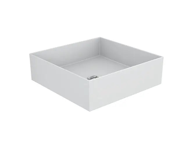 Kohler basin K-90011T-0 (Mica) 393mm square vessel basin without faucet hole White