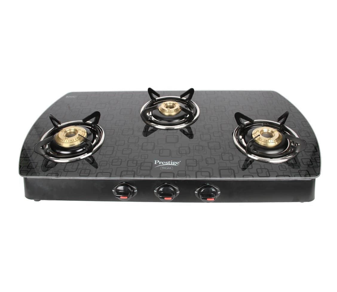Prestige Premia GTS 3L (D) Glass Top Stove, Black 40170