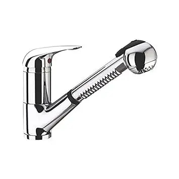 Cera Platinum F1001561 Brass Single Lever Sink Mixer (Silver)