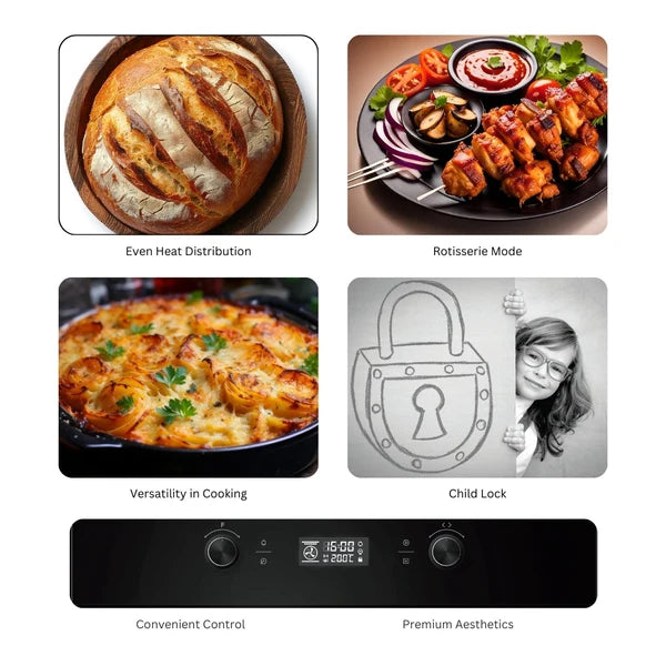 Hafele AURORA 80 Built-In Oven: Sleek and Efficient Cooking Appliance