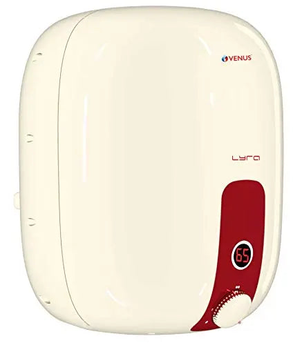 Venus Lyra Smart 25RX 2000-Watt Water Heater (Ivory/Wine Red, BEE Star Rating - 5 Stars)