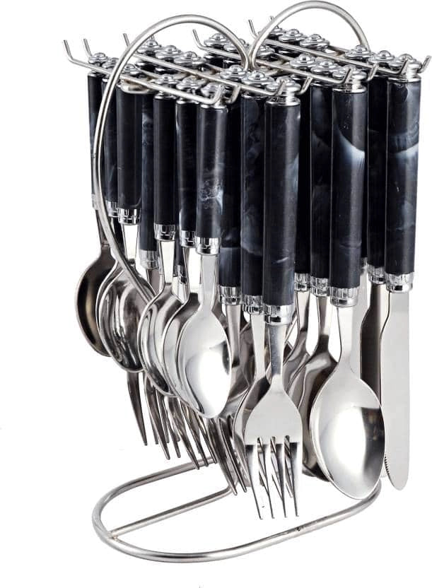 Dinette Marvel Cutlery Set, 25-Piece, Black