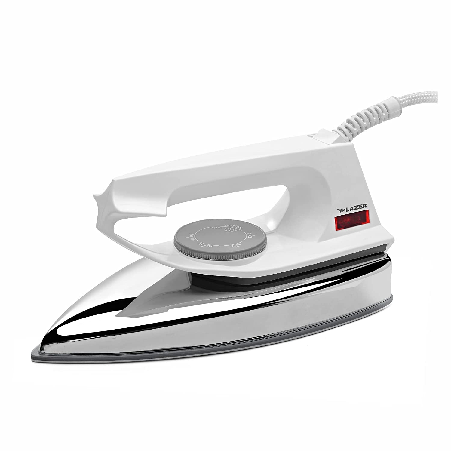 Lazer Hybrid 1000 Watt ISI Certified Light Weight Dry Iron (White)