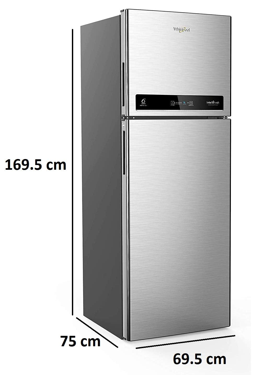 Whirlpool 440 L 3 Star Refrigerator NTELLIFRESH INV CNV 455 3S Alpha Steel