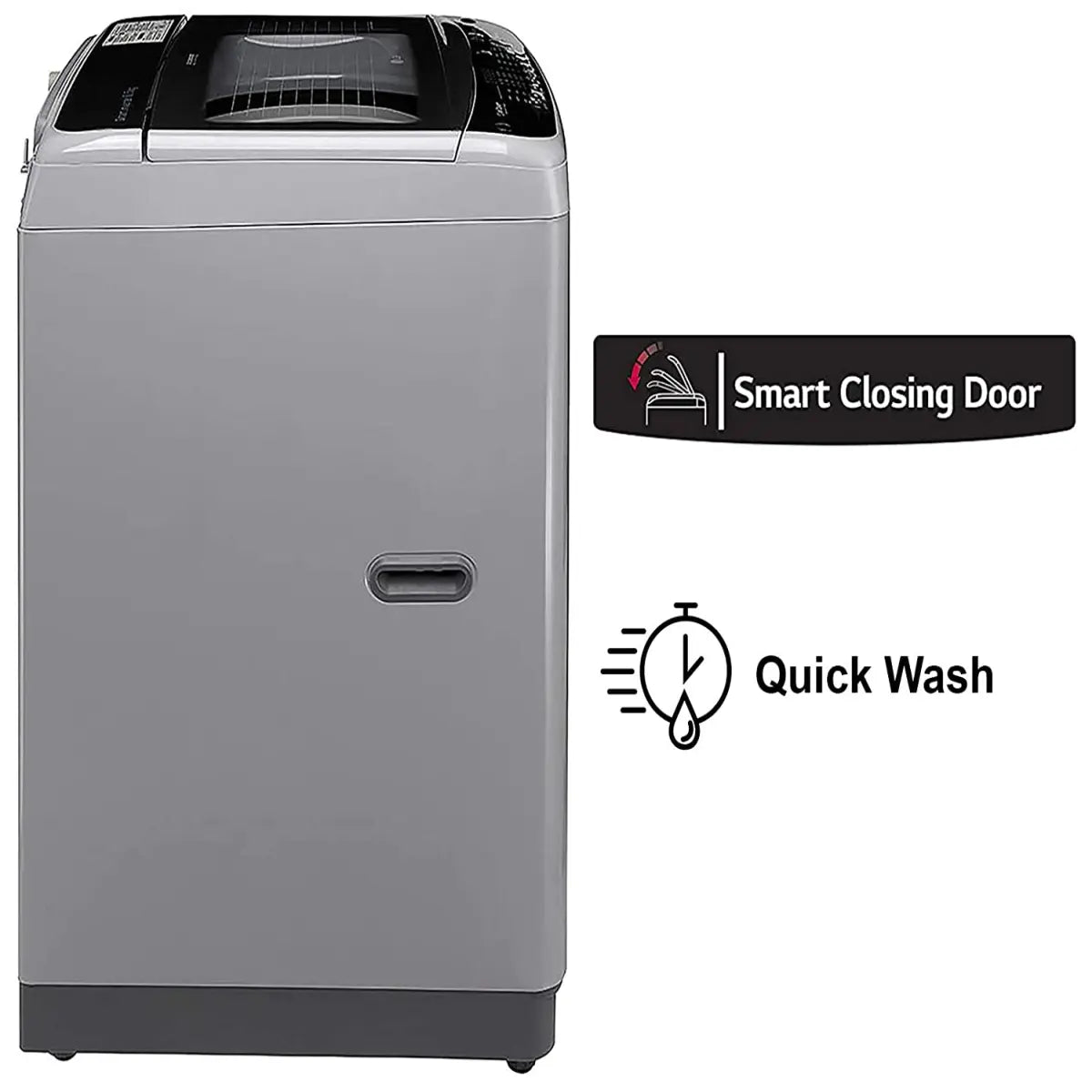LG 6.5 Kg Inverter Fully-Automatic Top Loading Washing Machine (T7577NDDLJ, Middle Free Silver)
