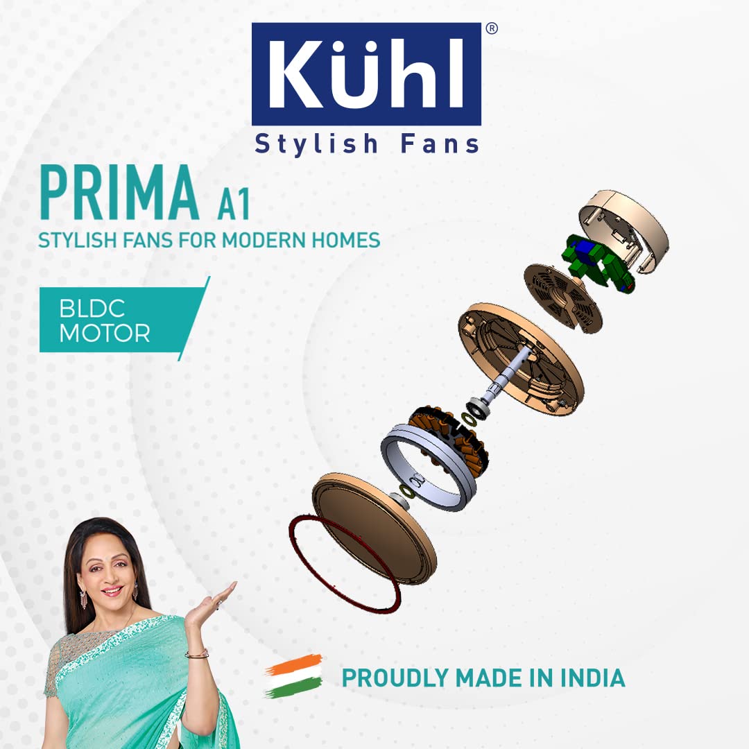 KUHL Prima A1 Stylish BLDC Fan Low Power 28W Marked Brown