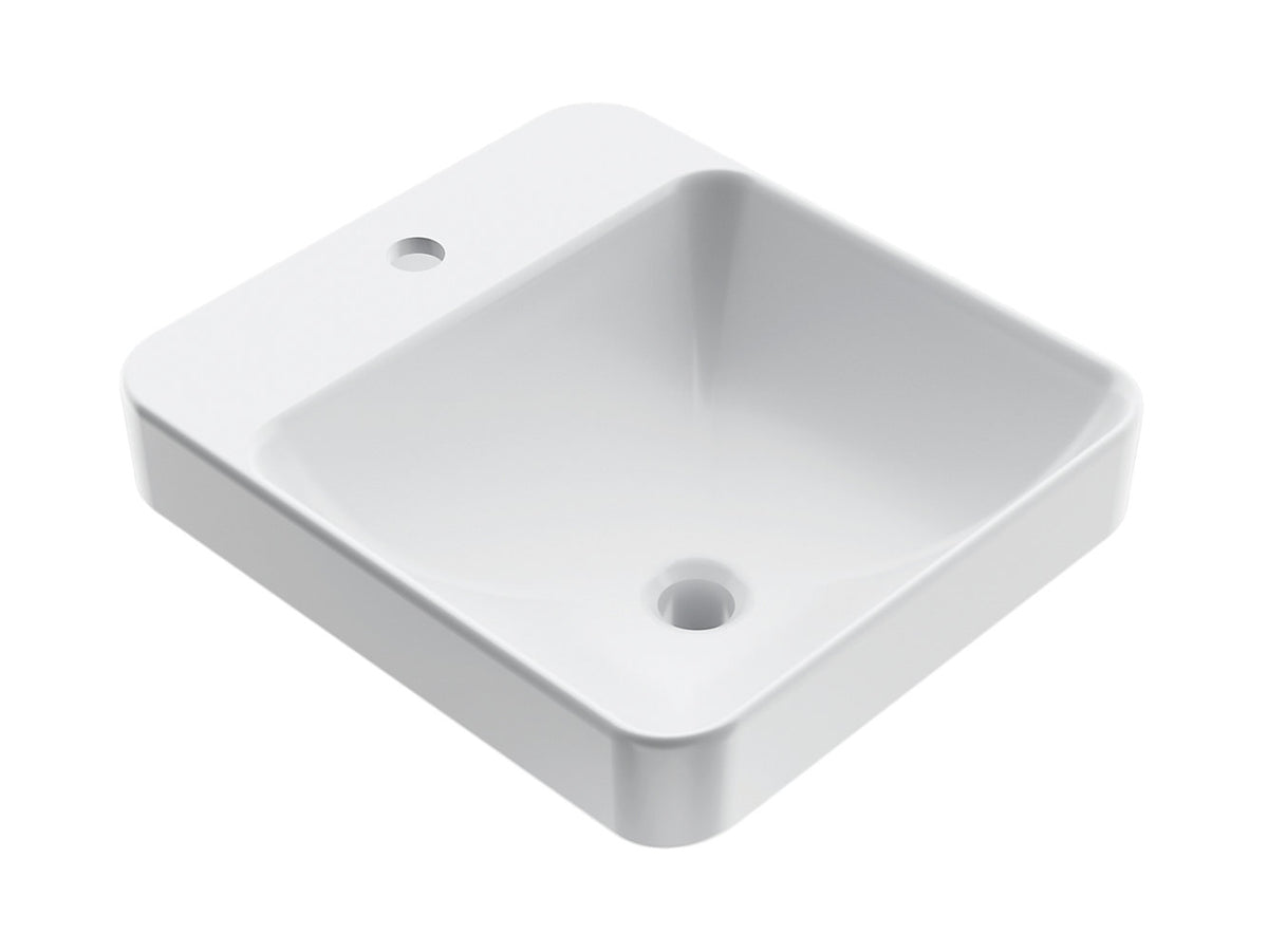 75374in kohler K-75374IN-1-0 413mm square vessel basin with single faucet hole ...