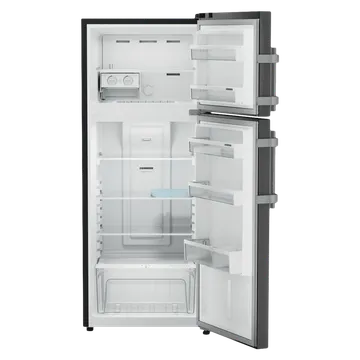 LIEBHERR Pure 245L 2 Star Frost Free Double Door Fridge with Anti-Bacterial Gasket (TCLbsB 2411, Black Steel)