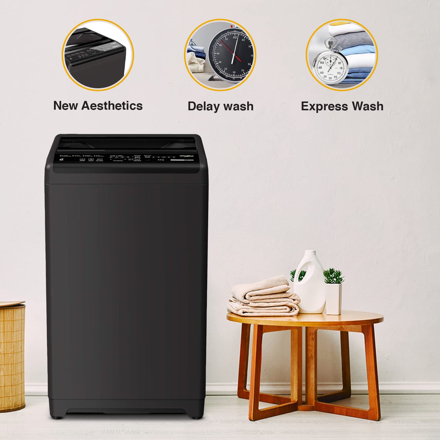 Whirlpool Washing Machine 	‎WM ROYAL 7.0 GREY 5YMW 7 Kg 5 Star