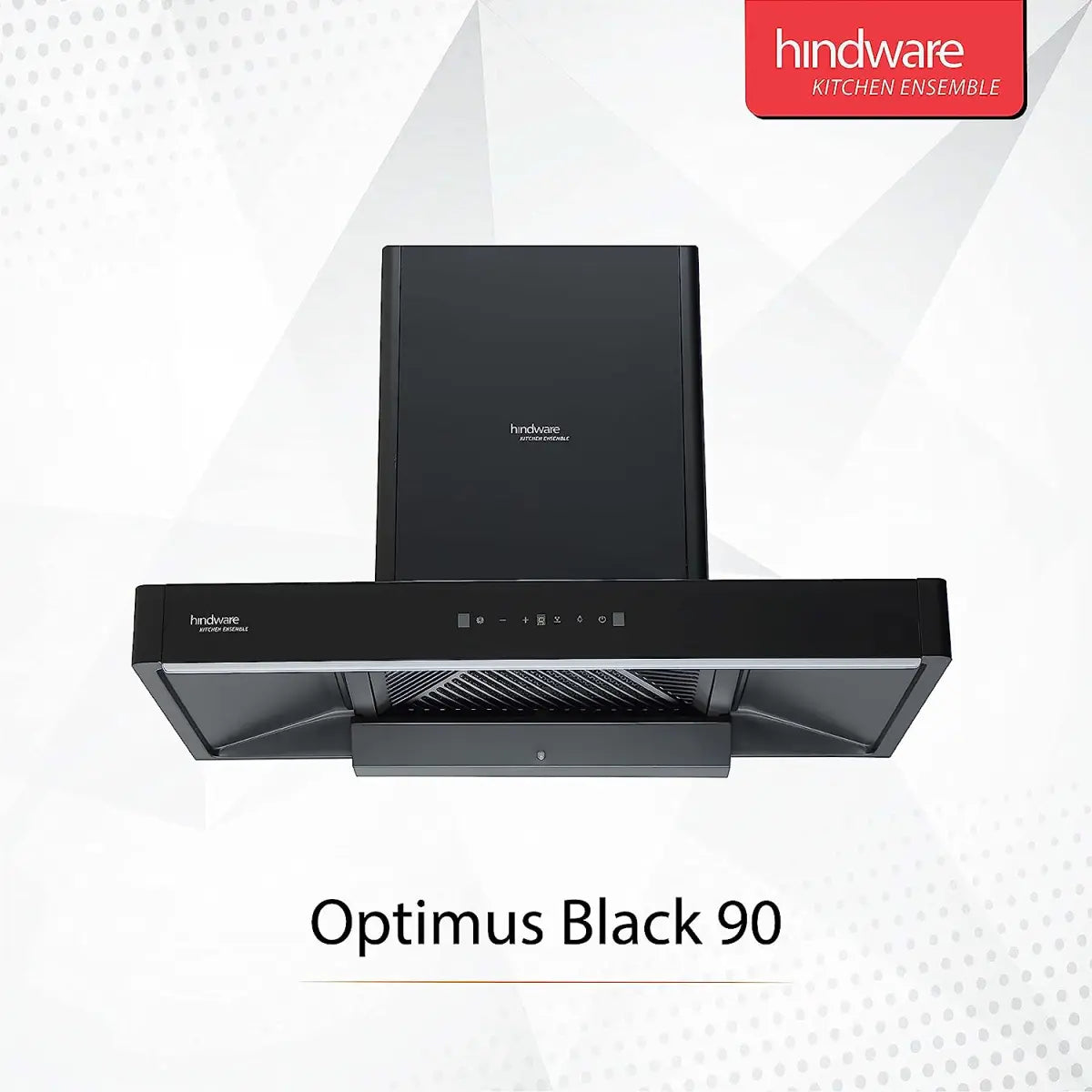 Hindware ChimneyOptimus Black 90 cm Auto Clean