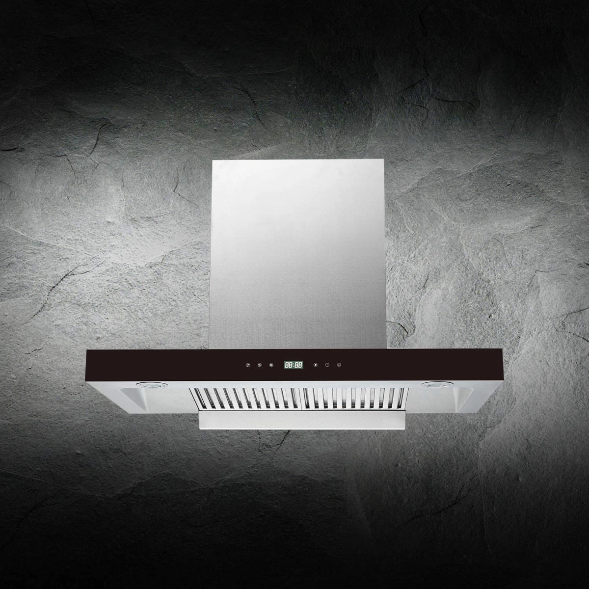 KAFF 90 cm 1200 m3/hr Ductless Chimney (LUMEX DHC 90, 2 Baffle+Charcoal Filters)