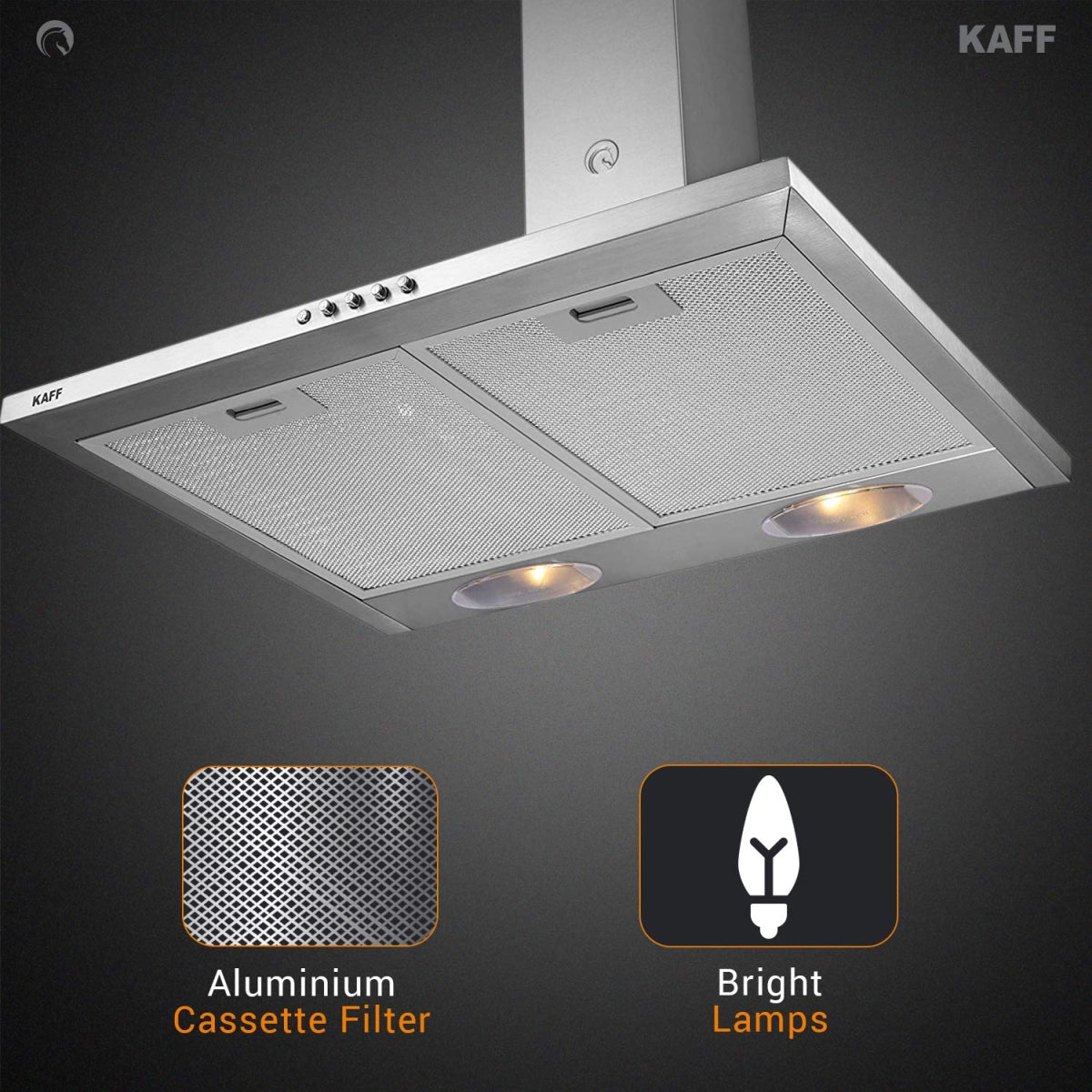 KAFF 60 cm 925 m3/h Chimney (META 60, Grey)