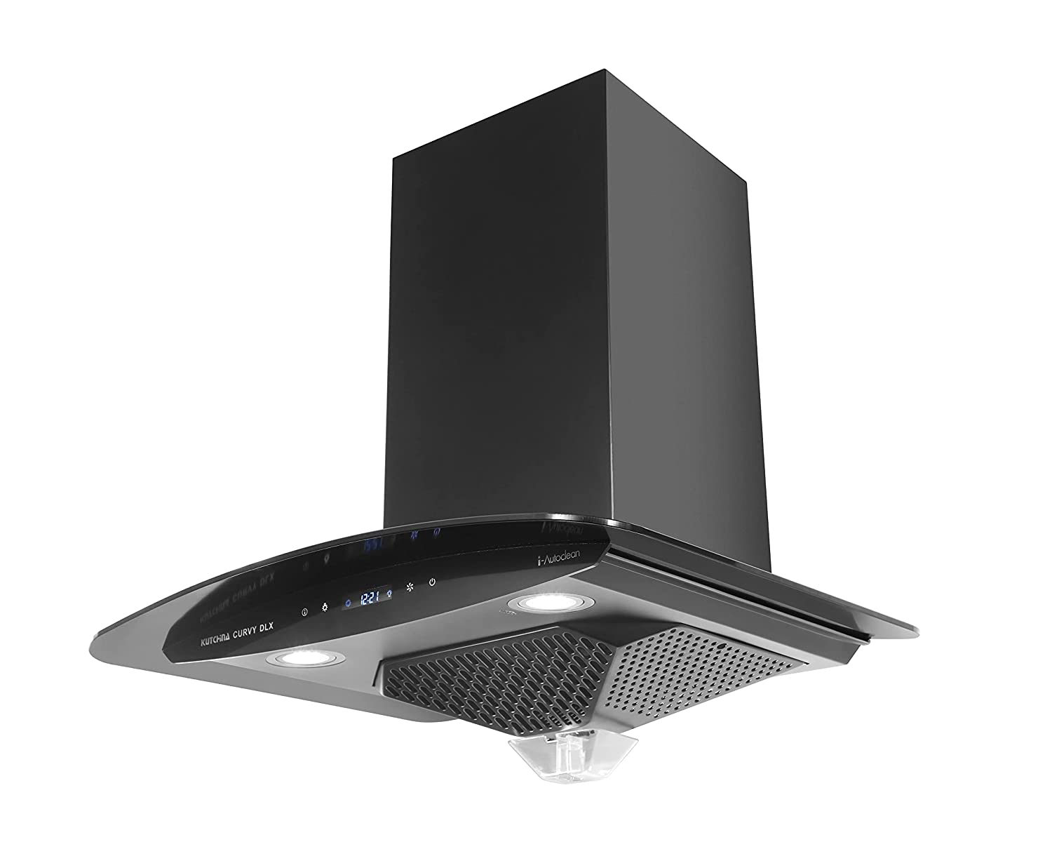 Kutchina kitchen chimney Curvy dlx 60 cm a chimni for kitchen autoclean function and a chimney with 60 cm autoclean technology with 1200 suction capacity.