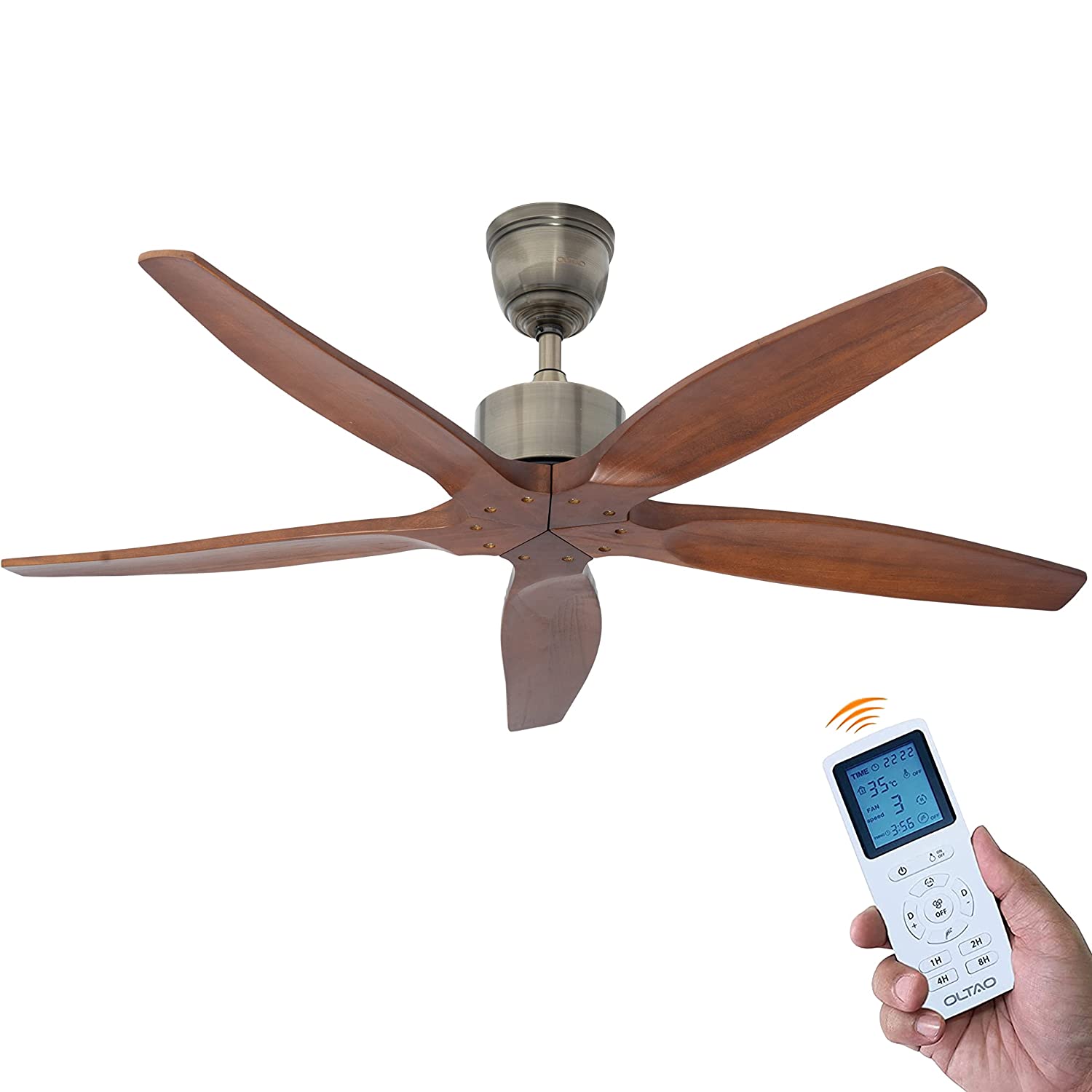 oltao Fan Magnus 52 Inch Wooden Koa Wood
