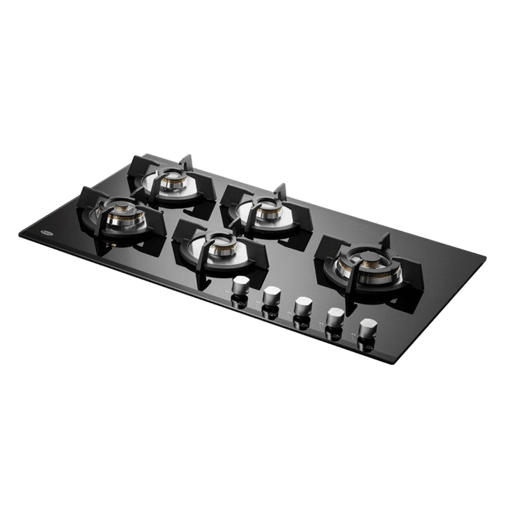 Kaff KH 86 BR 53 | Powerful Brass Burners | Auto Ignition | Cast Iron Grills | Metal Knobs | Built in Hob