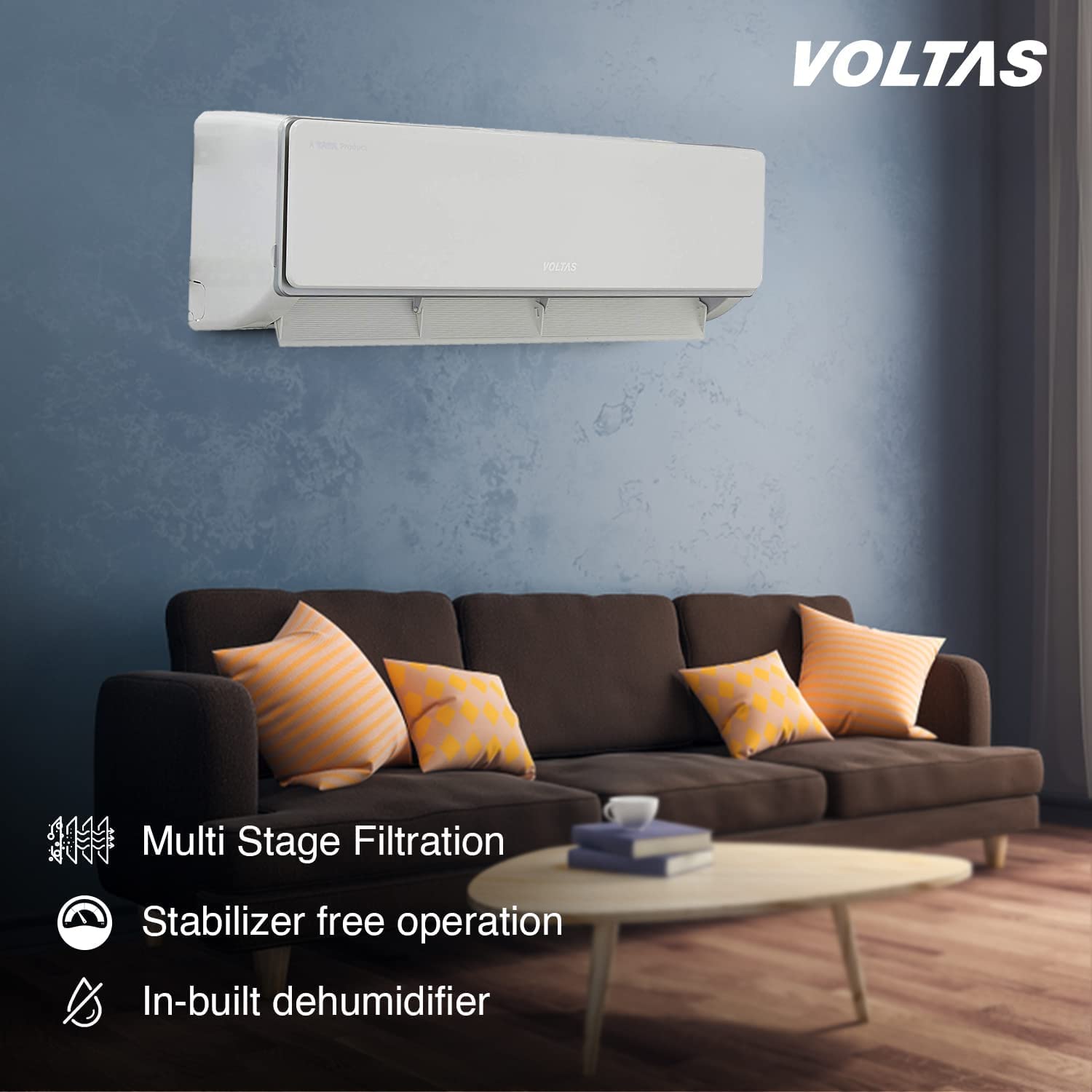 Voltas 2 Ton 5 Star Inverter Split AC 245V EAZS White