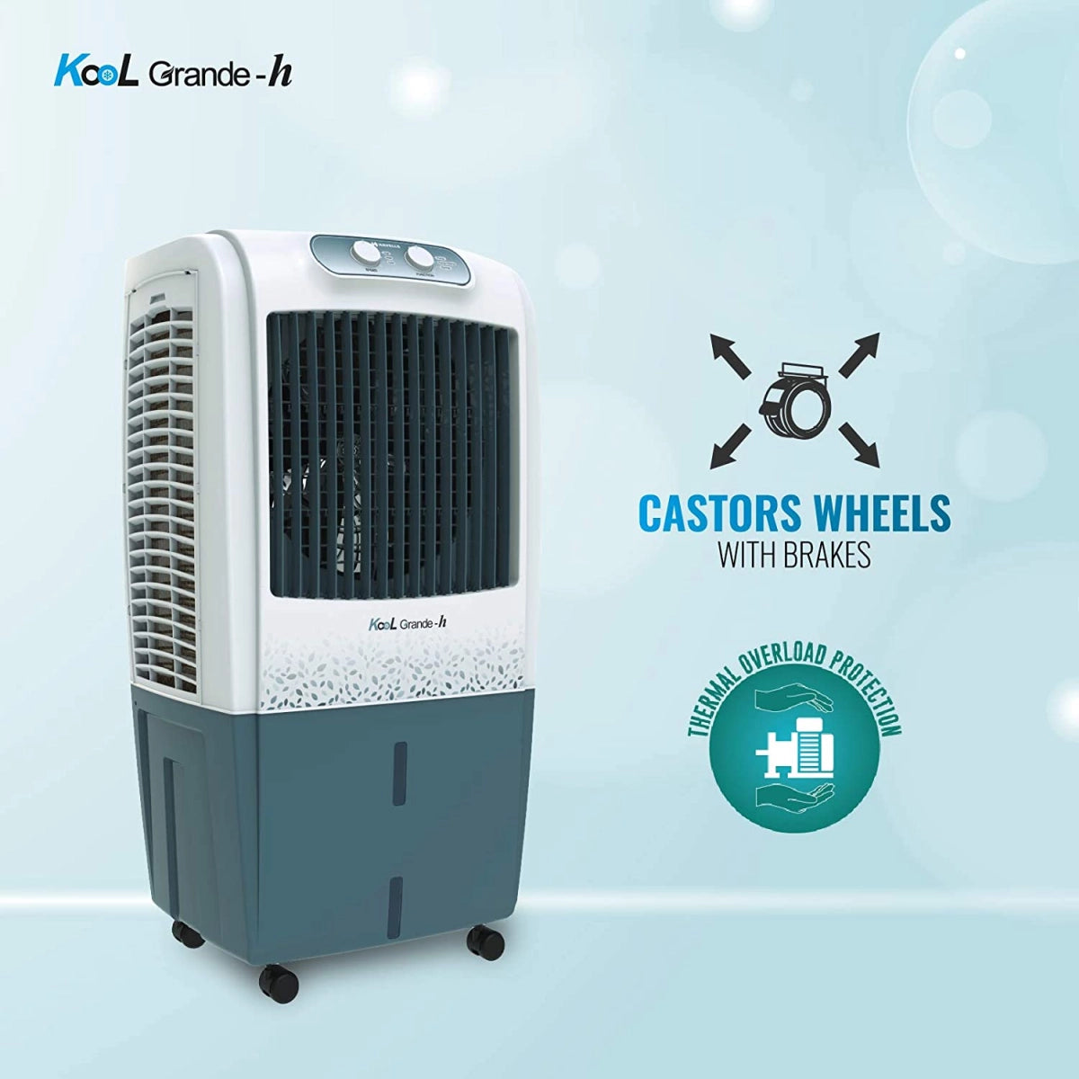 Havells Kool Grande H Desert Air Cooler 85 Litres with Honey comb Pads (Grey)