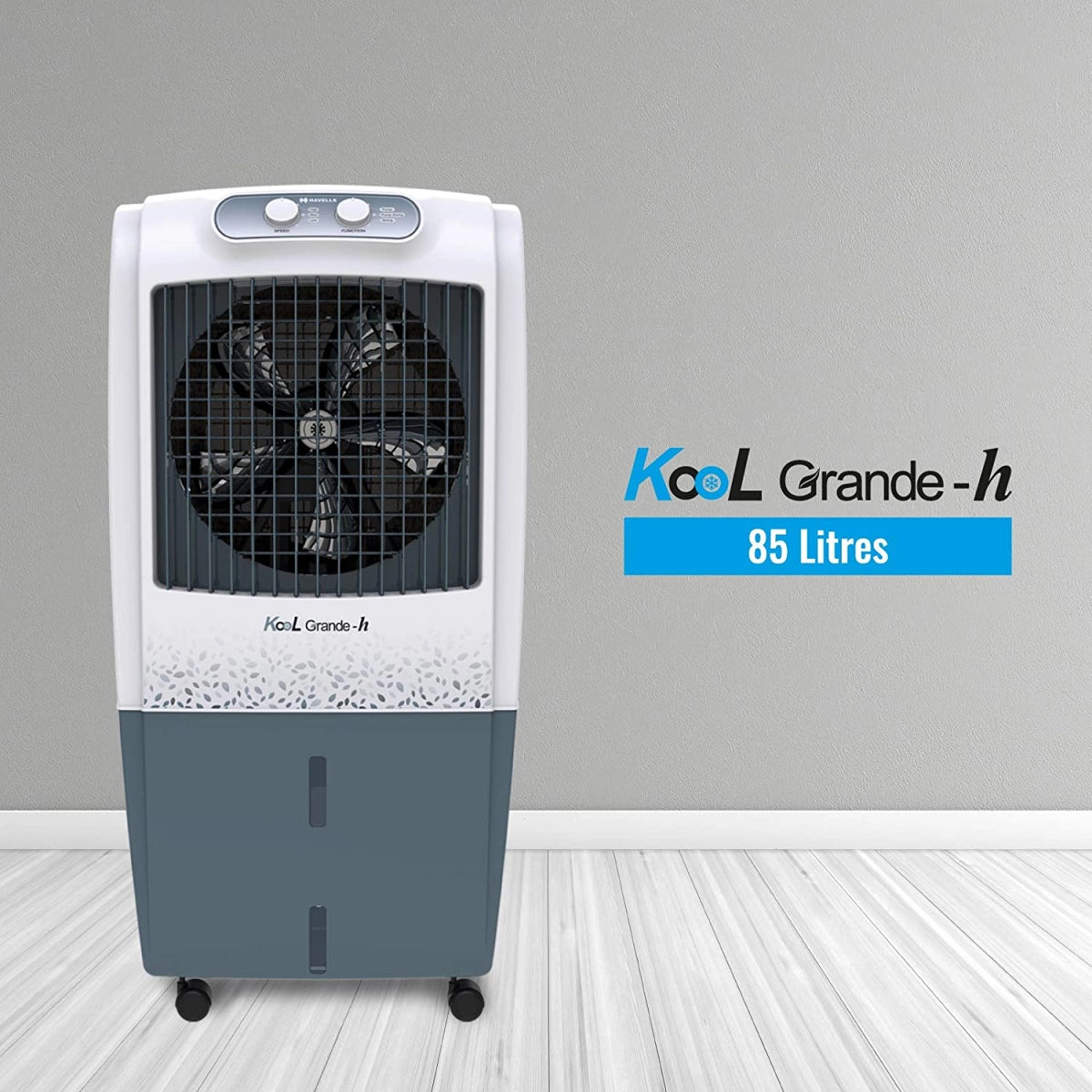 Havells Kool Grande H Desert Air Cooler 85 Litres with Honey comb Pads (Grey)