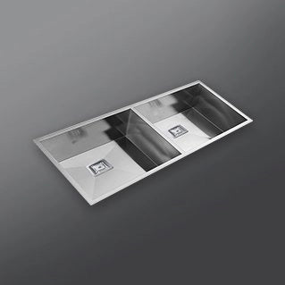 Kaff kitchen sink Stainless Steel Sink Extra-Thick 3mm Rubber Pads KS 114 DB (R10)