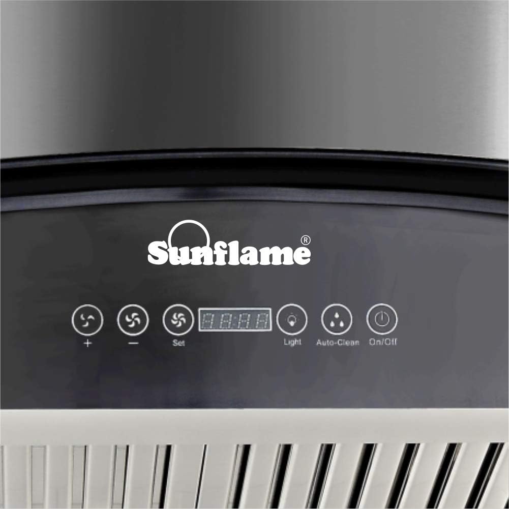 Sunflame CH ACE 90 DX-T Auto Clean Wall Mounted Chimney (Black 1230 CMH)