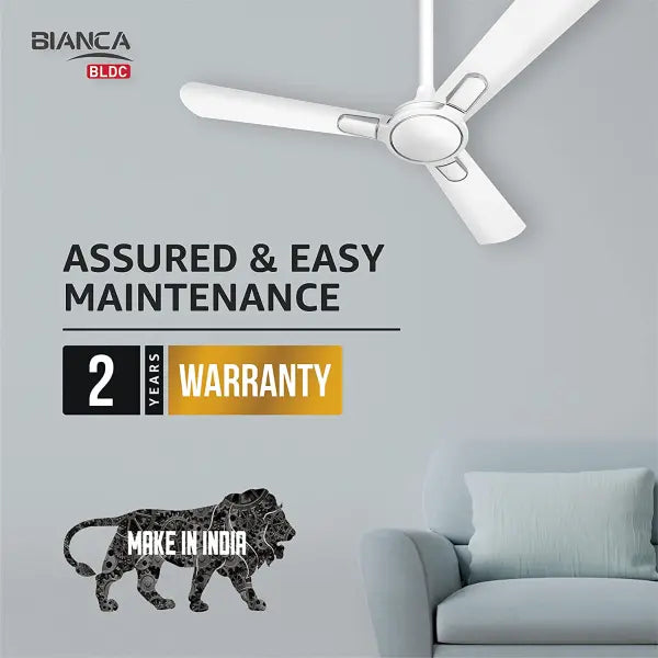Havells Bianca 1200mm Energy Saving with Remote Control 5 Star Decorative BLDC Ceiling Fan Pearl White
