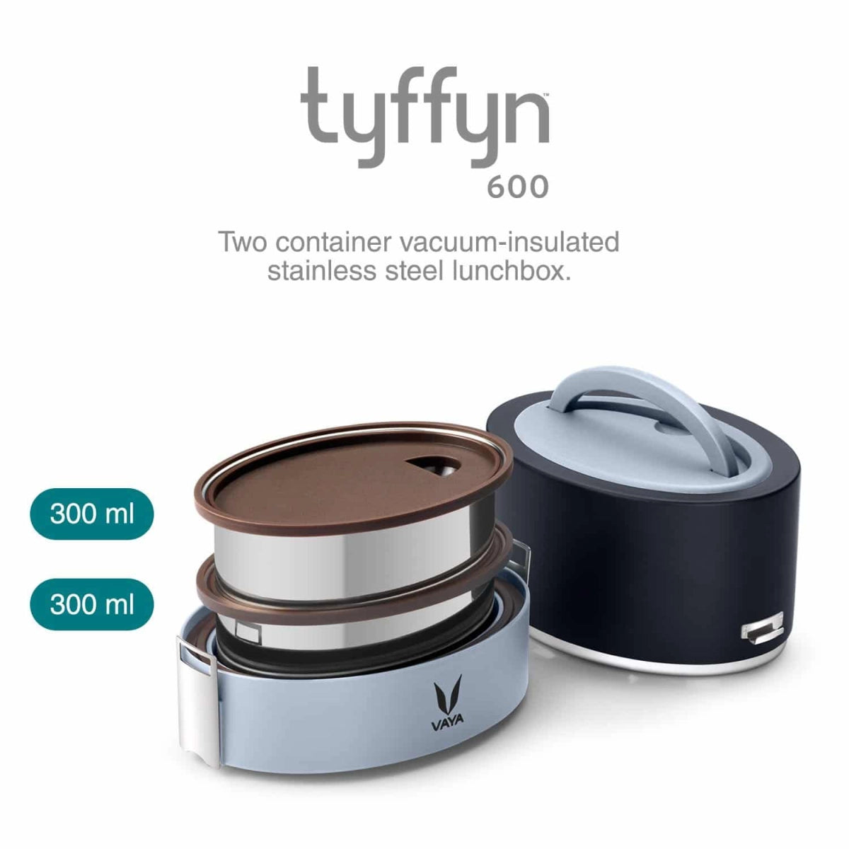 vaya lunch box black 600ml