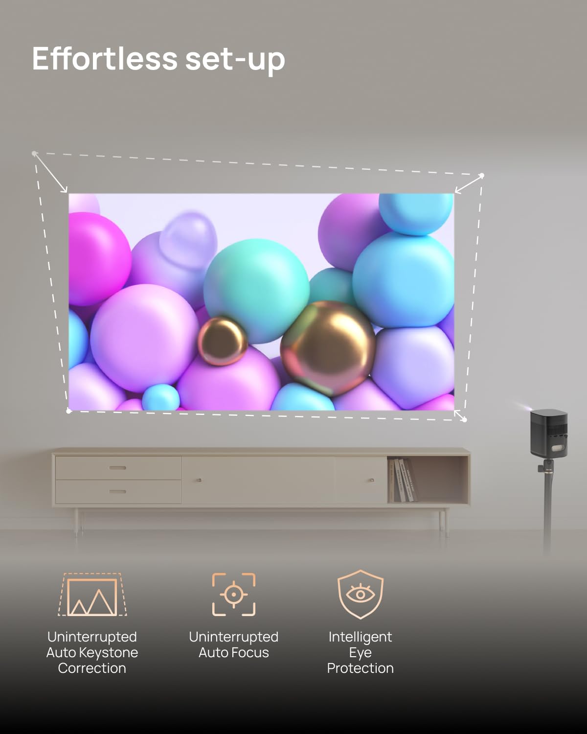 XGIMI MoGo 2 Pro (New) 1080P Portable Projector with Google TV, Netflix, WiFi & Bluetooth