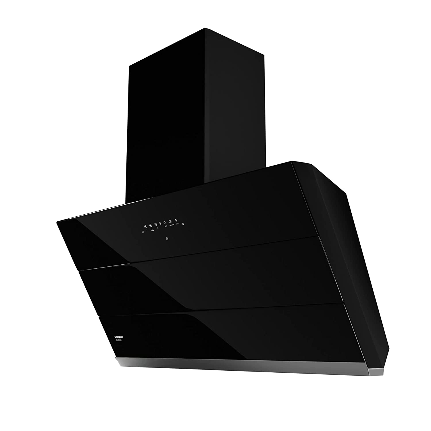 Crompton SensoSmart Inclined 90cm Chimney Filterless (Black) 1530 m³/hr (CHD-SSI90FLE-MBL)