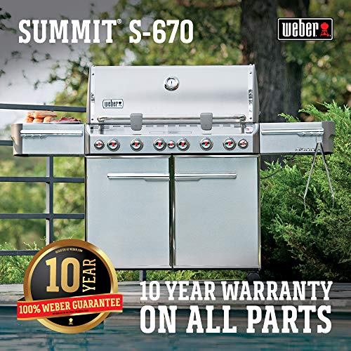 Weber Summit 7370001 S-670 Stainless-Steel 769-Square-Inch 60,800-BTU Liquid-Propane Gas Grill