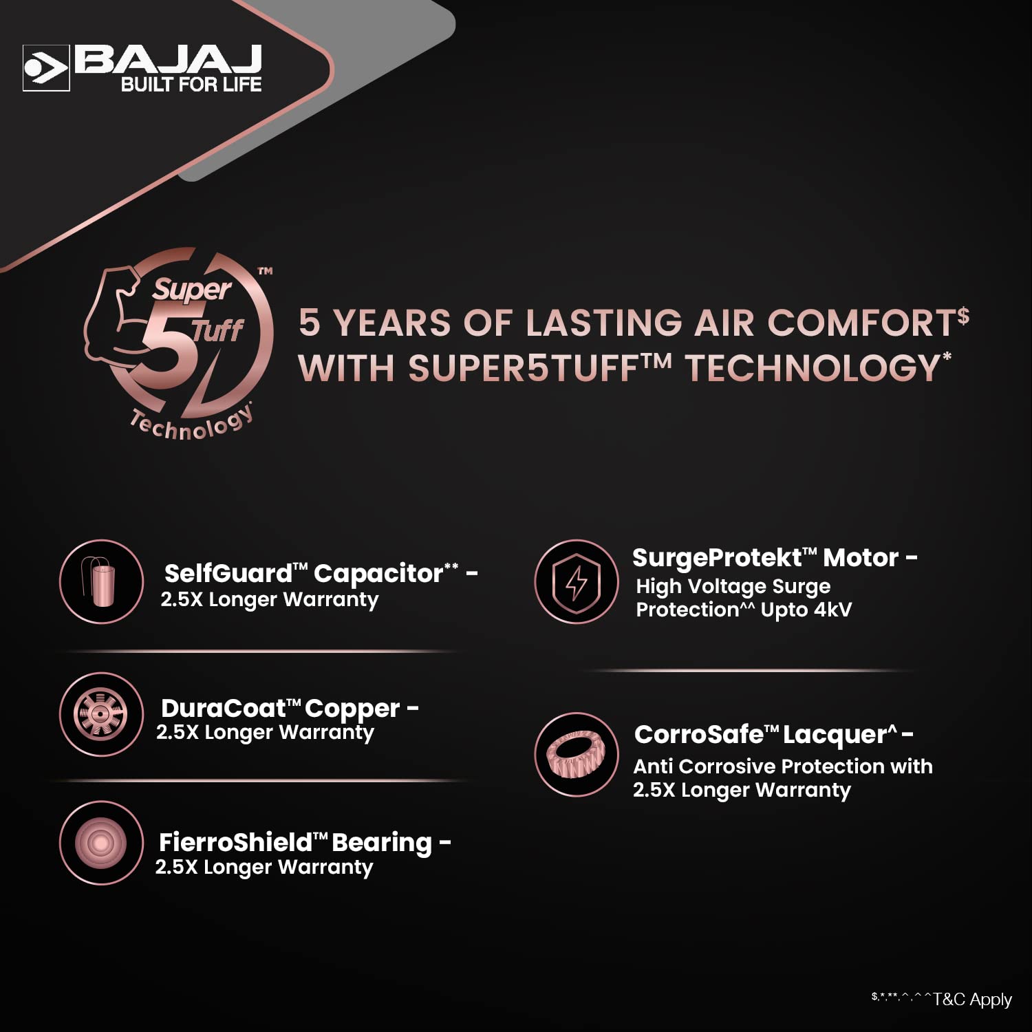 Bajaj Adonis Air Plus 1200mm(48") Ceiling Fans