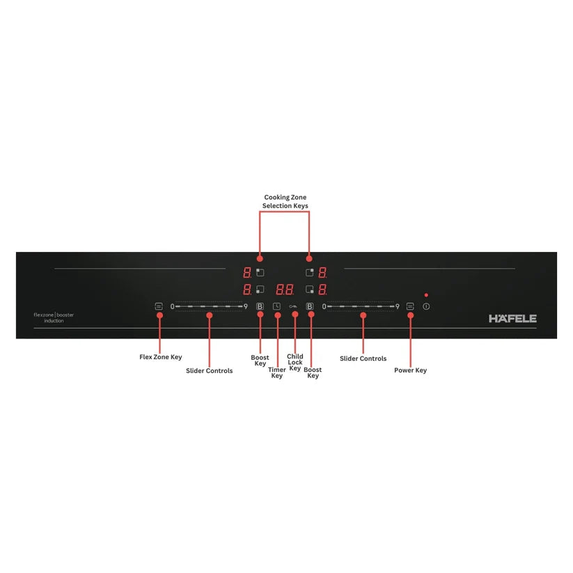 Hafele NERO 60 4 Zone Induction Hob - Sleek and Efficient Cooking Solution