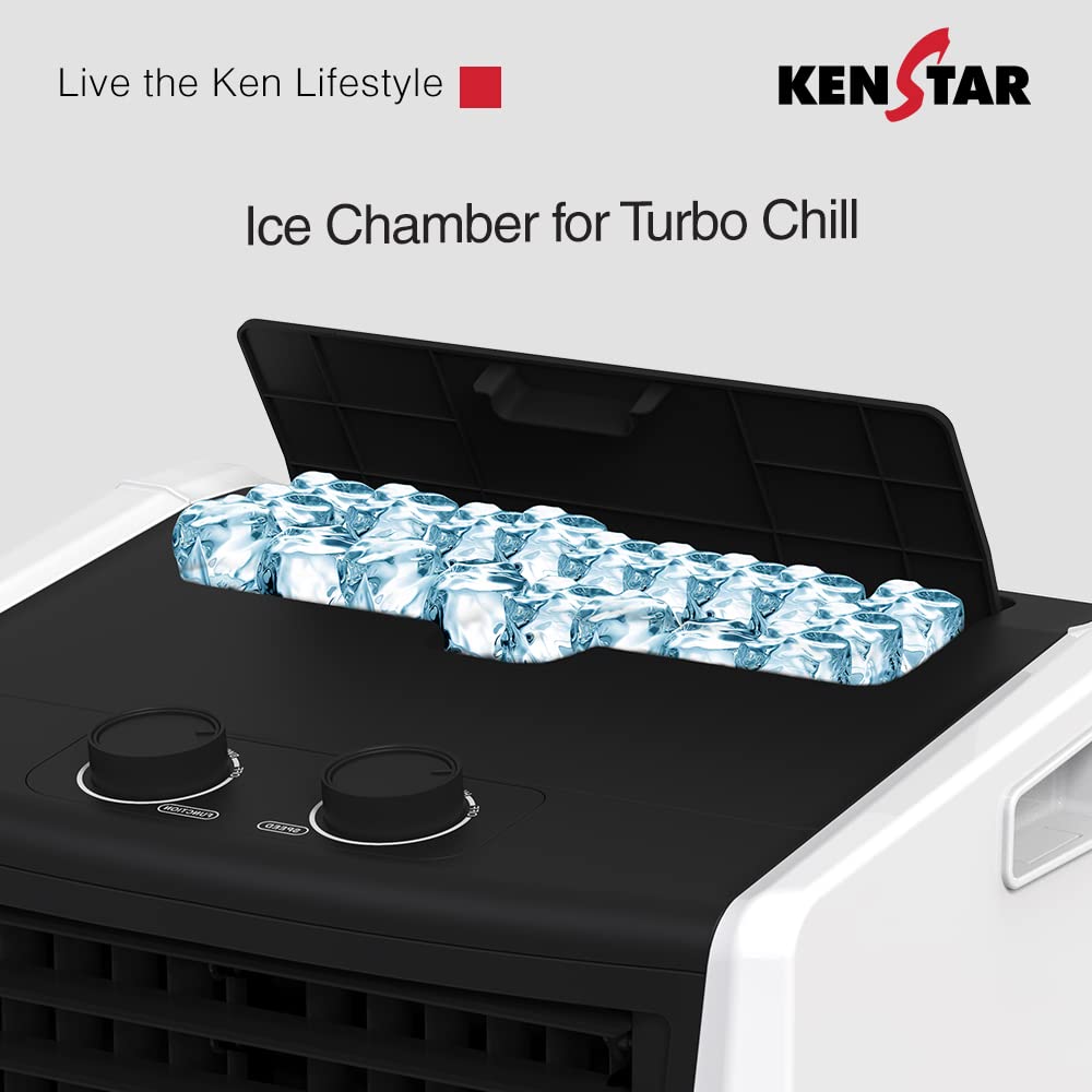 Kenstar Chill 35L  Honeycomb Personal Cooler White & Black