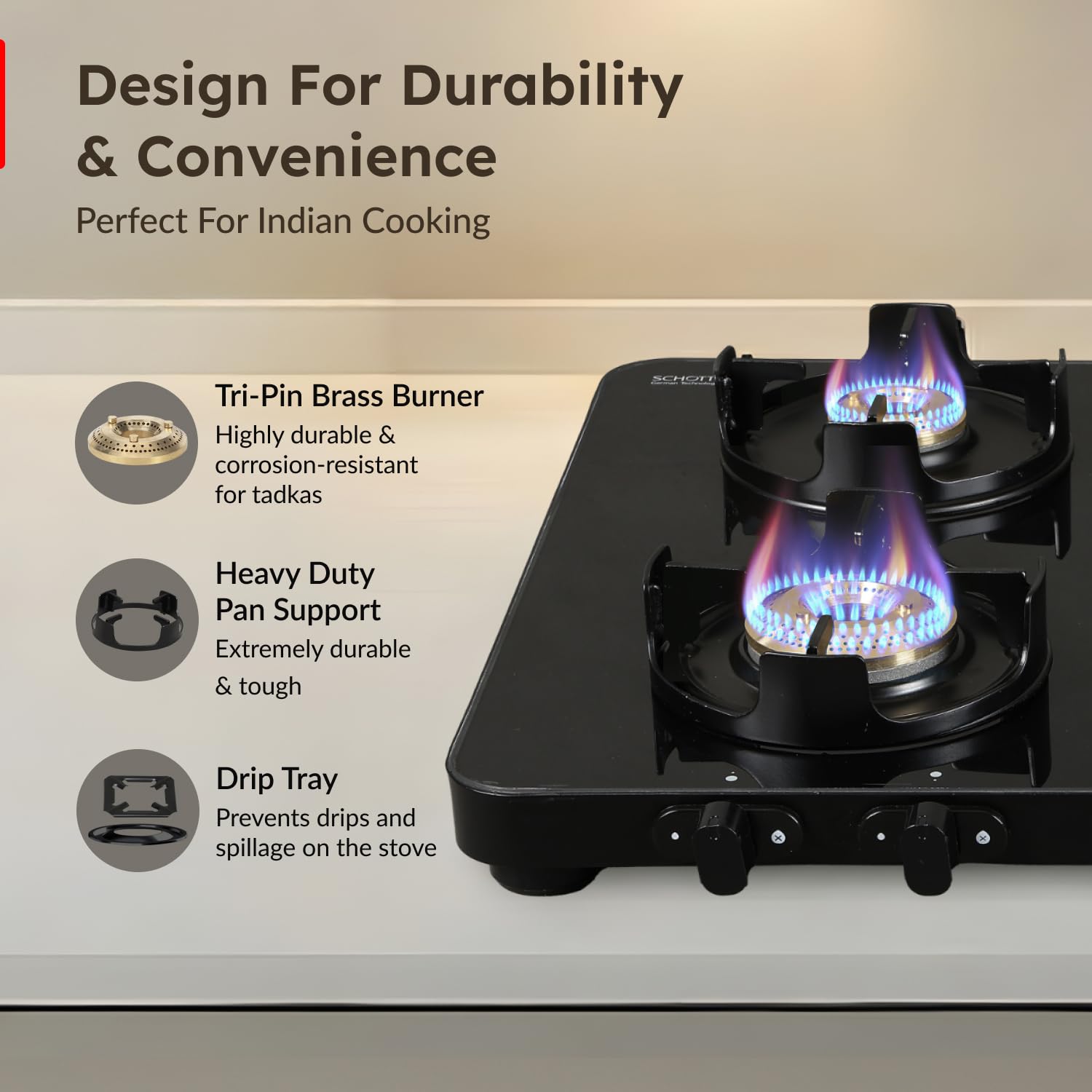 Prestige PEBS 04 Gas Stove Table - Black: Sleek and Efficient Cooking Solution