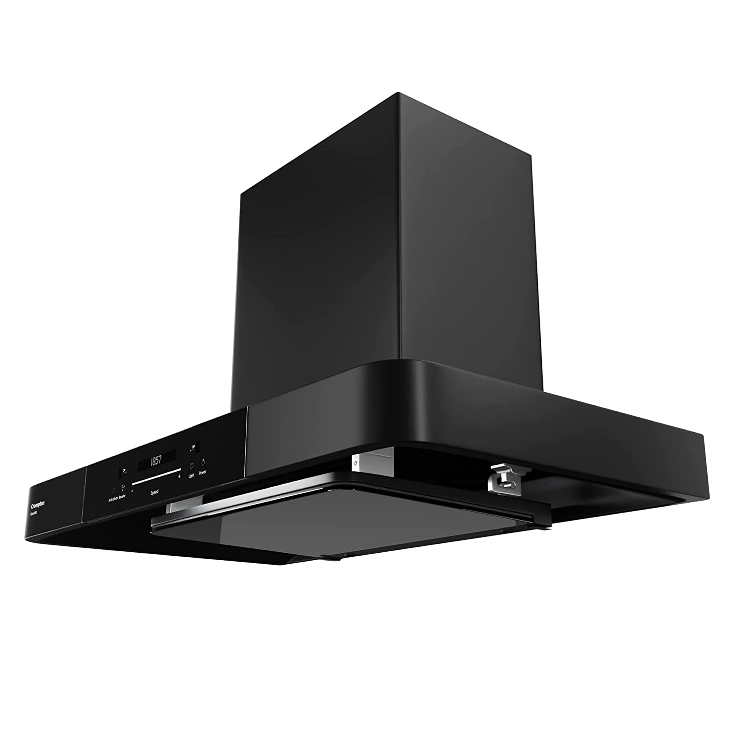 Crompton GrandArt Inverter Motor Box 90cm Chimney Filterles (Black), Free installation&Ducting kit,1890 m³/hr