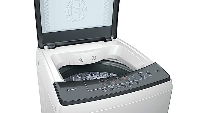 Bosch 7 kg Fully Automatic Top Loading Washing Machine (WOE704W1IN, White)
