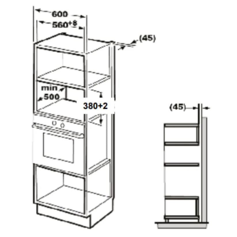 Hafele J34MWO PLUS Built-In Convection Microwave 34L Capacity - More Info