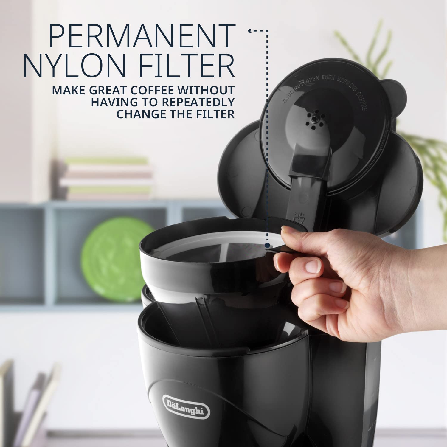 Delonghi ICM2.1 BK 1000-Watt 10-Cup Drip Coffee Maker (Black)