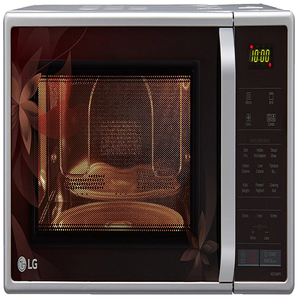 LG 21 L Convection Microwave Oven (MC2145BPG, Silver Dancing Floral)