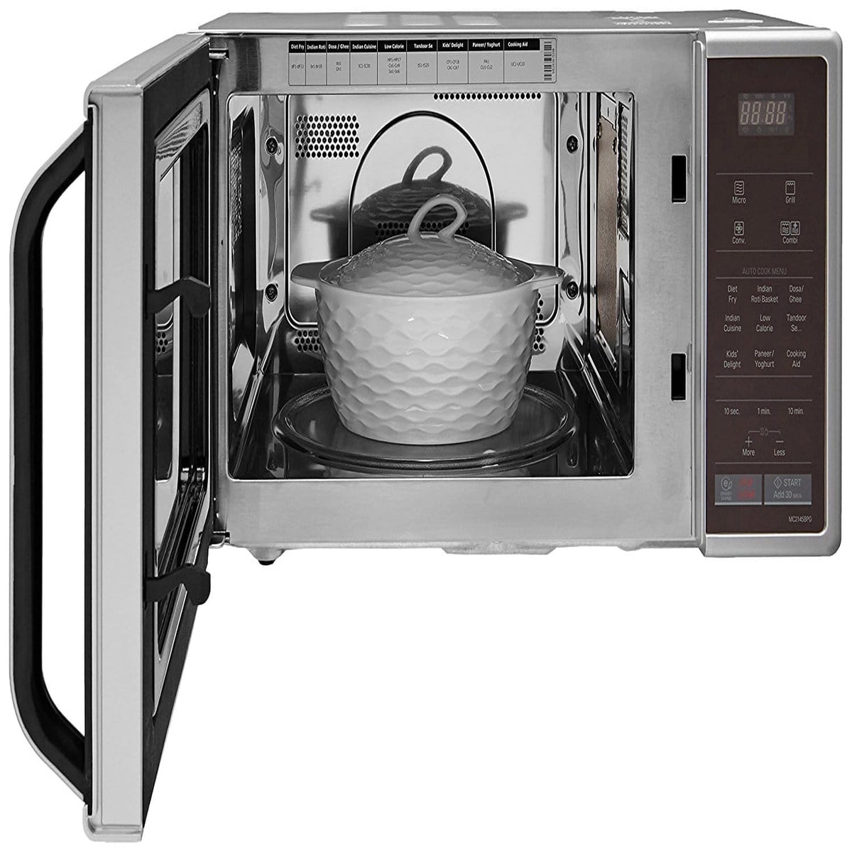 LG 21 L Convection Microwave Oven (MC2145BPG, Silver Dancing Floral)