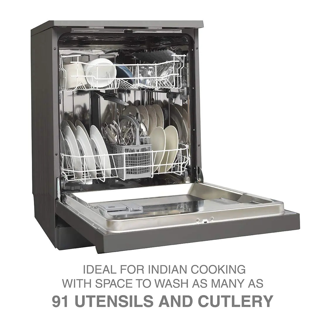 Godrej Eon Dishwasher | Steam Wash Technology |13 place setting | Perfect for Indian Kitchen| A+++ Energy rating | DWF EON VES 13Z STI GPGR
