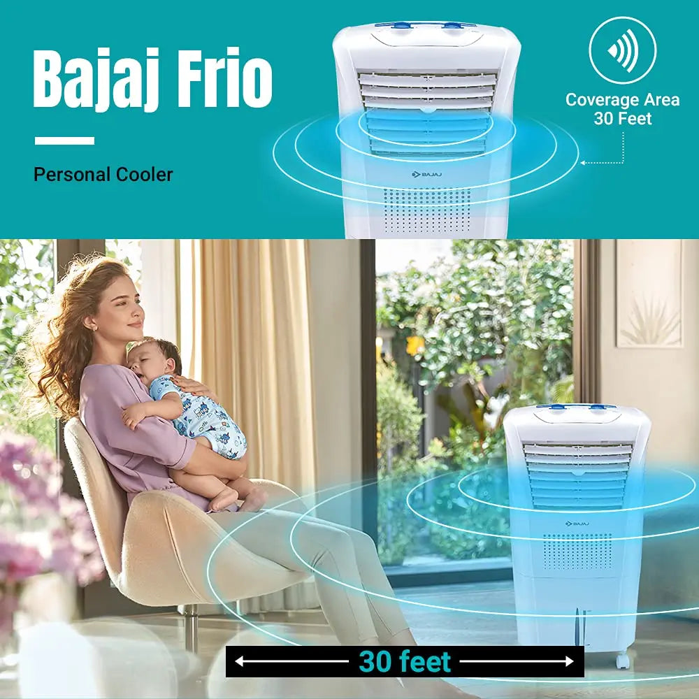 Bajaj Frio 23 Ltrs Personal Air Cooler (White)