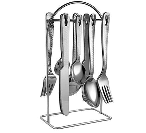 Dinette Scintillating Hummer Cutlery Set, 25-Piece, Silver