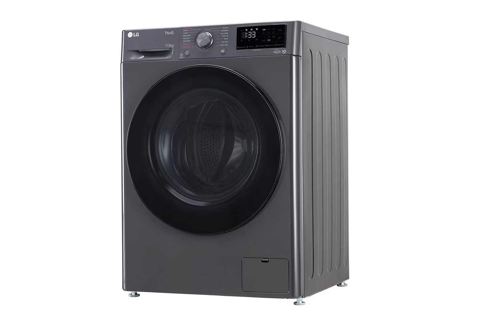 LG 10 Kg 5 Star Inverter Wi-Fi Fully-Automatic Front Loading Washing Machine with Inbuilt heater (FHP1410Z5M, Middle Black with Chrome Door, AI DD Technology & Steam)