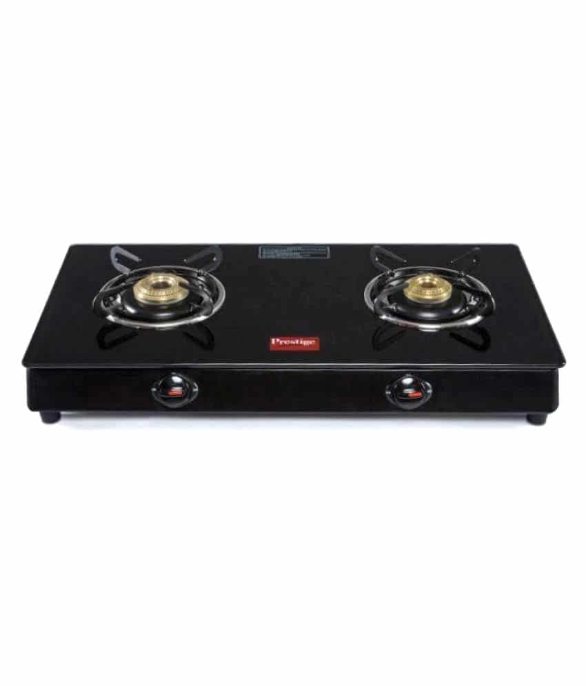 Prestige Royal Plus Schott GT 02 "2 Burner" Glass Manual Gas Stove 40081
