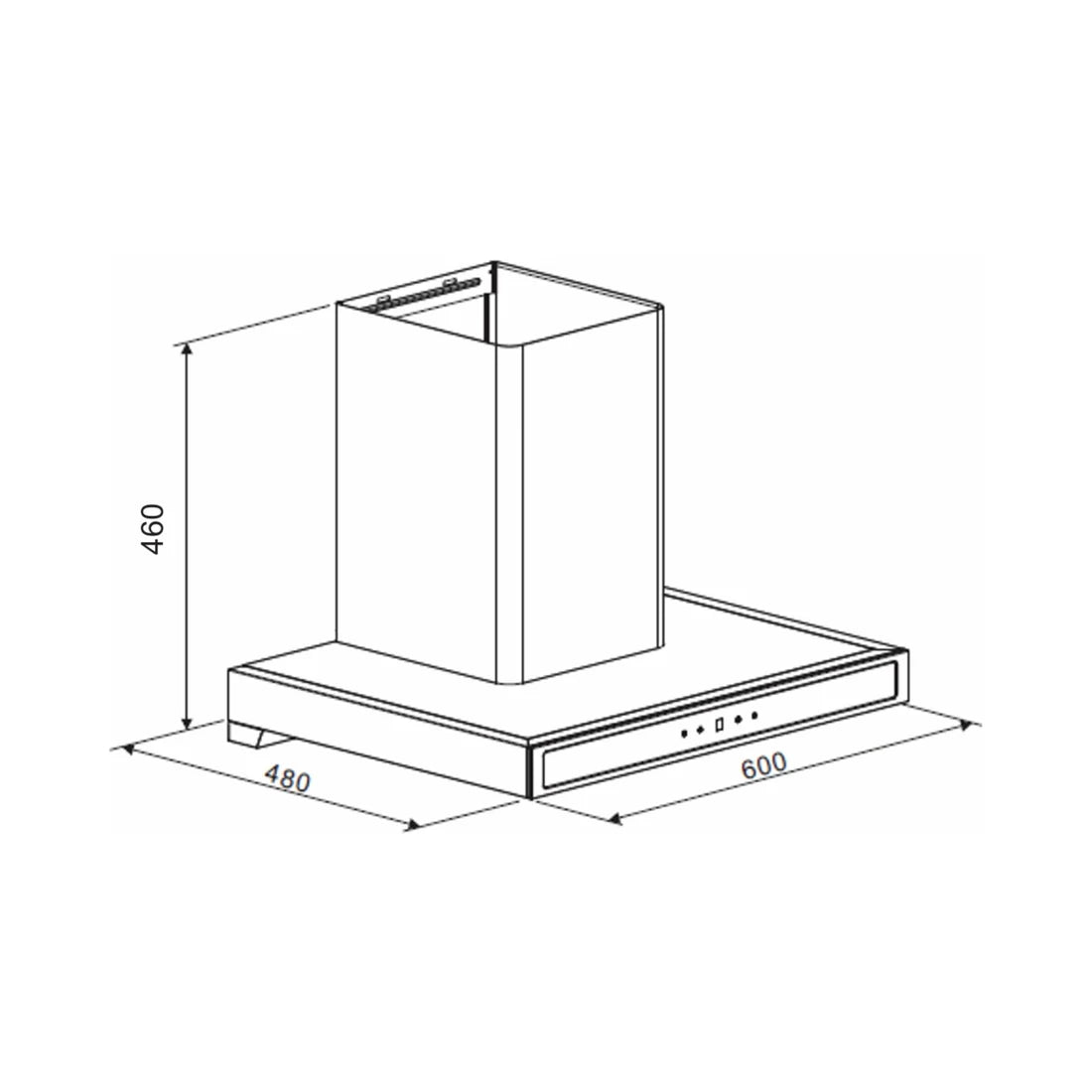Hafele DATURA 60 PLUS 60cm Wall Mount Chimney - Sleek and Efficient