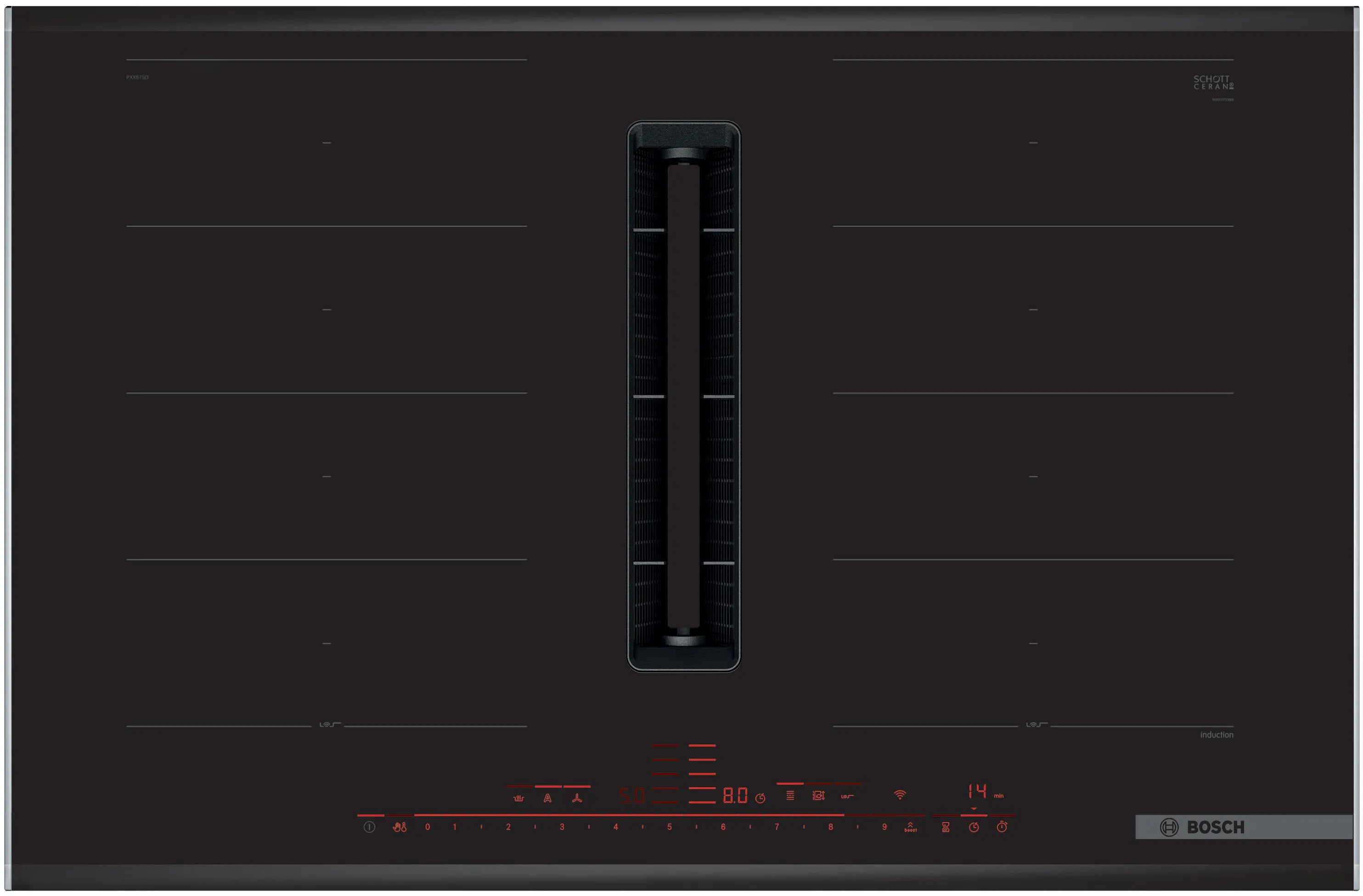BOSCH Serie | 8 Induction hob with integrated ventilation system80 cm PXX875D67E